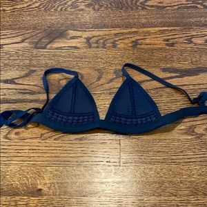 navy blue triangl bikini top